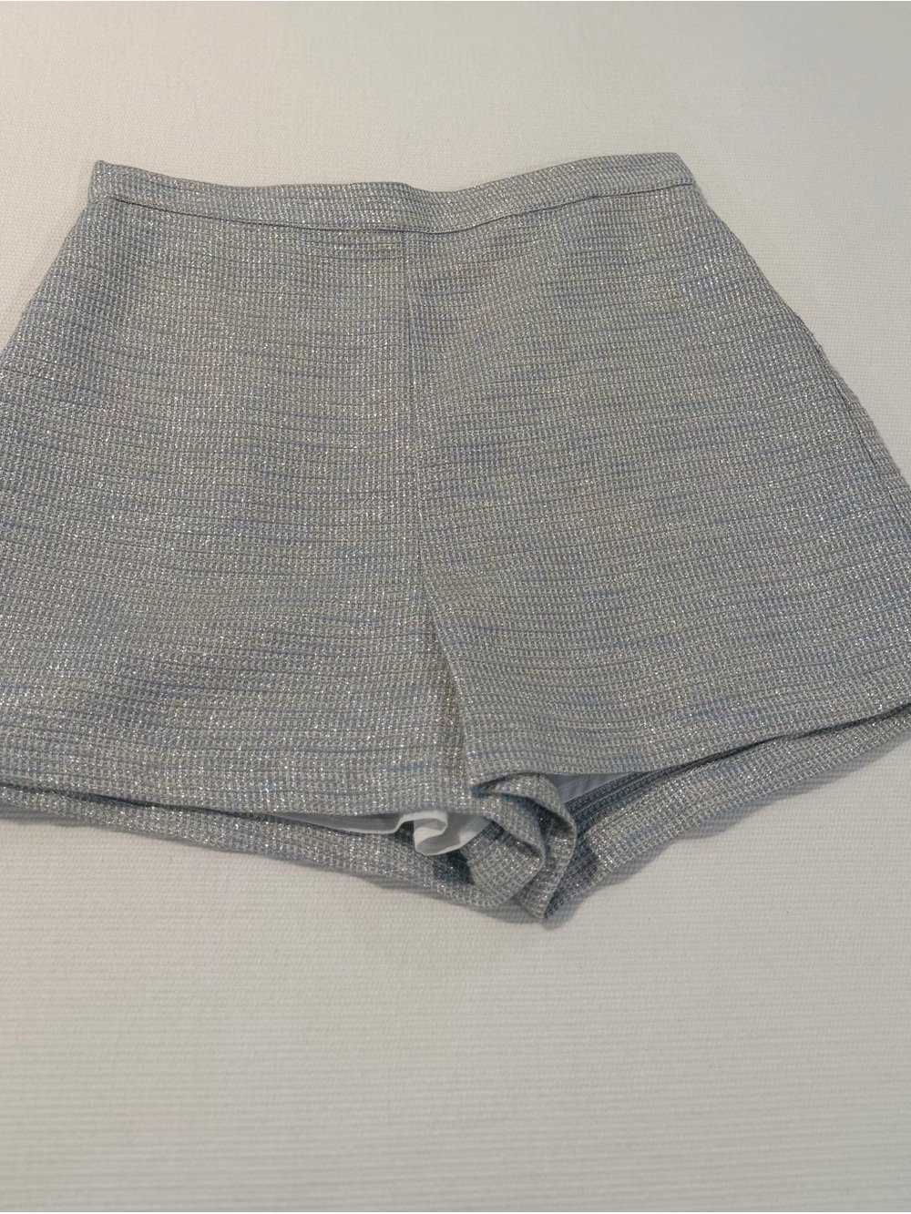 Lavender Brown Silver-Blue Textured Lined Women’s Shorts Size M NWOT